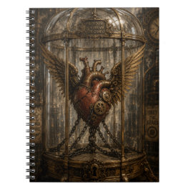 Cuaderno Corazón encadenado Steampunk