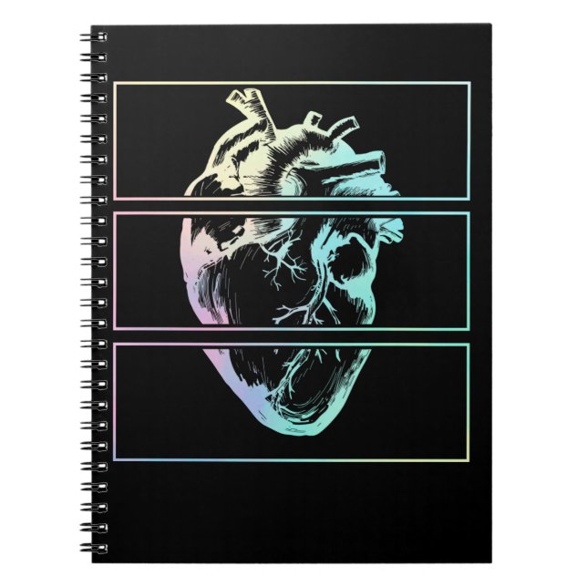 Cuaderno Corazón espeluznante Anatomía Humana Brujería Góti (Frente)