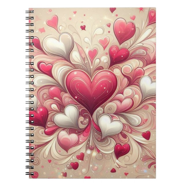 Cuaderno Corazón floral de San Valentín (Frente)