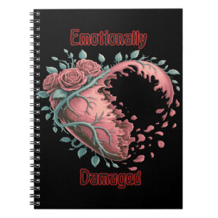 Cuaderno Corazón gótico y Rosas