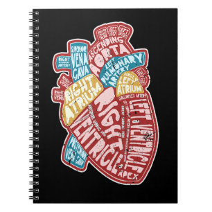 Cuaderno Corazón Humano Anatómico Cardiología Médica Cardía