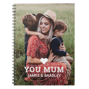 Cuaderno Corazón lindo te ama Mamá foto del Día de la Madre
