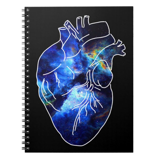 Cuaderno Corazón lleno de anatomía espacial infinita (Frente)