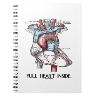 Cuaderno Corazón lleno dentro del Ilustracion anatómico