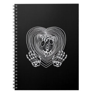 Cuaderno Corazón Llorante En Blanco - Corazón De Manos De E