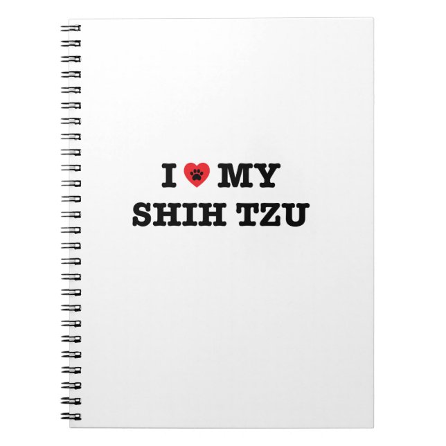 Cuaderno Corazón mi Shih Tzu (Frente)