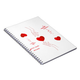 Cuaderno Corazón minimalista y taza de amor de manos – Romá