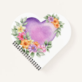 Cuaderno Corazón morado
