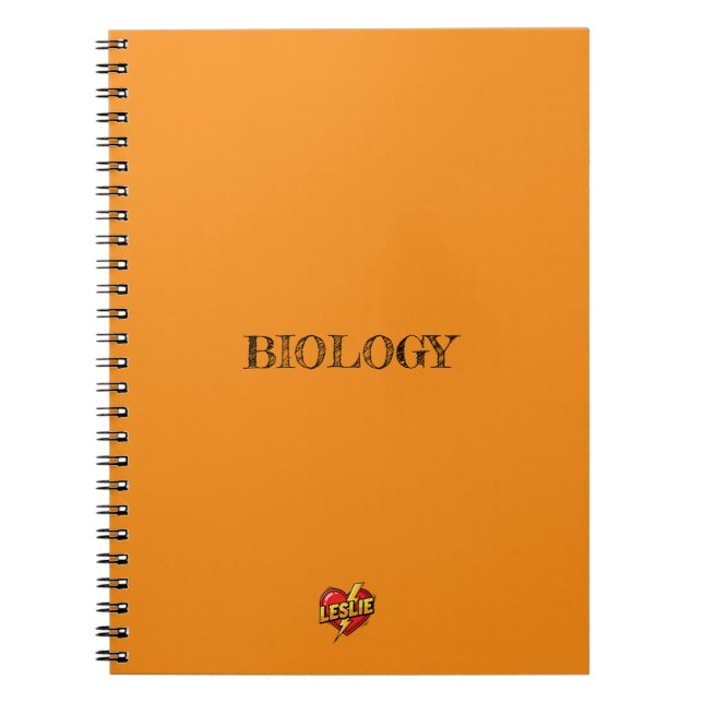 Cuaderno Corazón Naranja Leslie (Frente)
