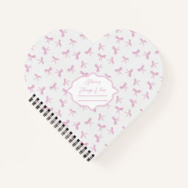 Cuaderno Corazón personalizado de Frilly Coquette