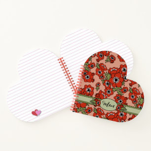 Cuaderno Corazón personalizado del día de la madre