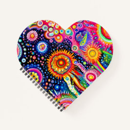 Cuaderno Corazón psicodélico sacudido