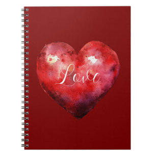 Cuaderno Corazón Rojo