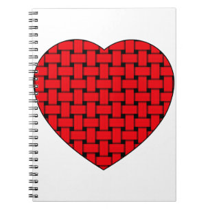 Cuaderno Corazón rojo agitado