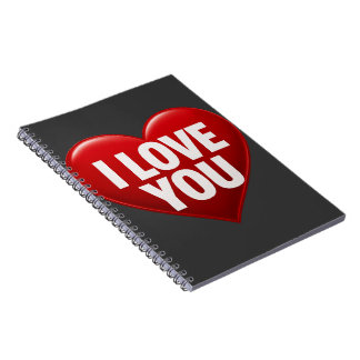 Cuaderno Corazón Rojo con Tipografía de "TE QUIERO" Costa B