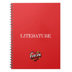 Cuaderno Corazón Rojo Evelyn
