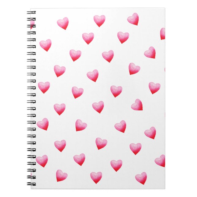 Cuaderno Corazón rojo romántico (Frente)