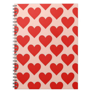 Cuaderno Corazón rojo tradicional del día de San Valentín