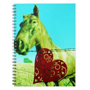Cuaderno Corazón rojo y caballo
