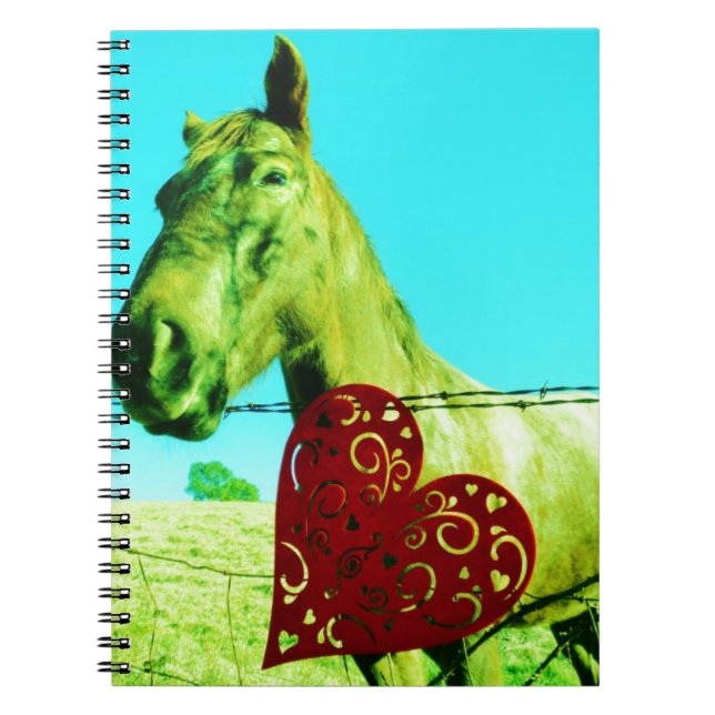 Cuaderno Corazón rojo y caballo (Frente)