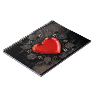 Cuaderno Corazón romántico floral Valentine Love