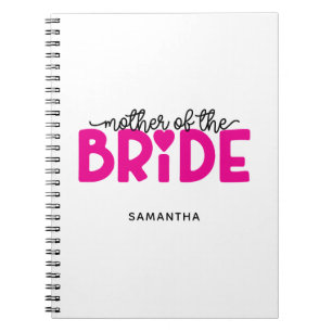 Cuaderno Corazón Rosa Caliente Madre de la Novia