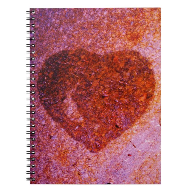 Cuaderno corazón rosa coral (Frente)