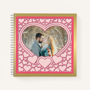 Cuaderno Corazón Rosa Elegante Feliz Día de San Valentín co