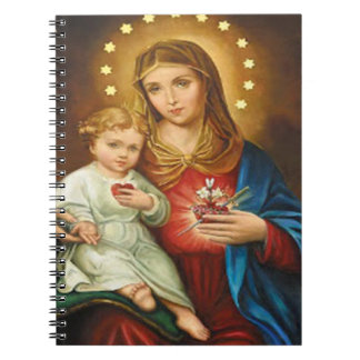 CUADERNO CORAZÓN SAGRADO DE MARIA 12 PRODUCTOS ADAPTABLES