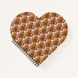 Cuaderno Corazón tulipán rosa y amarillo