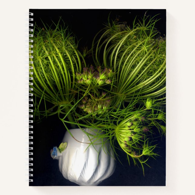 Cuaderno Corazón verde en negro (Anverso)