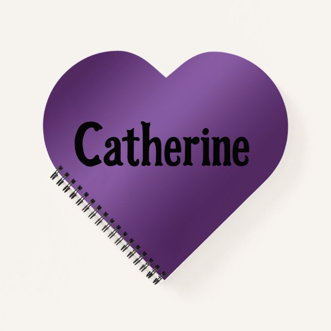 Cuaderno Corazón Violeta Catherine (Anverso)