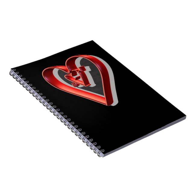 Cuaderno Corazones 3D rojos (Lado Derecho)