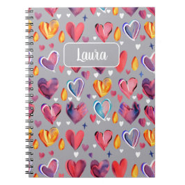 Cuaderno Corazones Abstractos