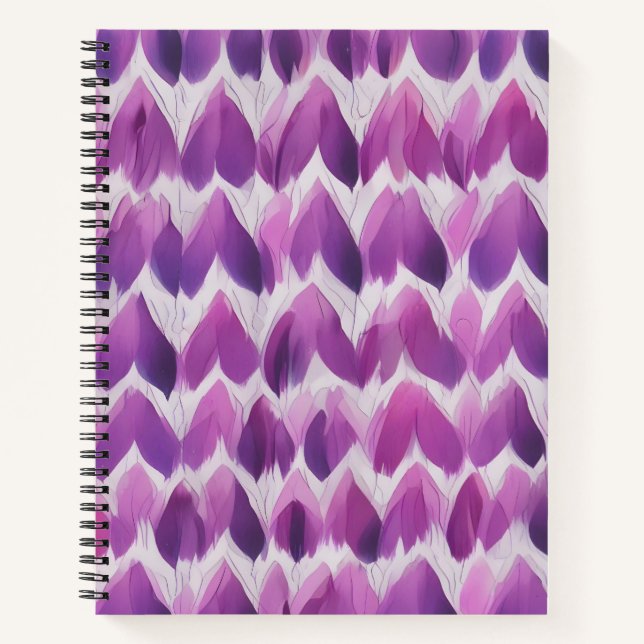 Cuaderno Corazones al Revés en Violeta (Anverso)