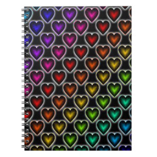 Cuaderno Corazones arcoiris