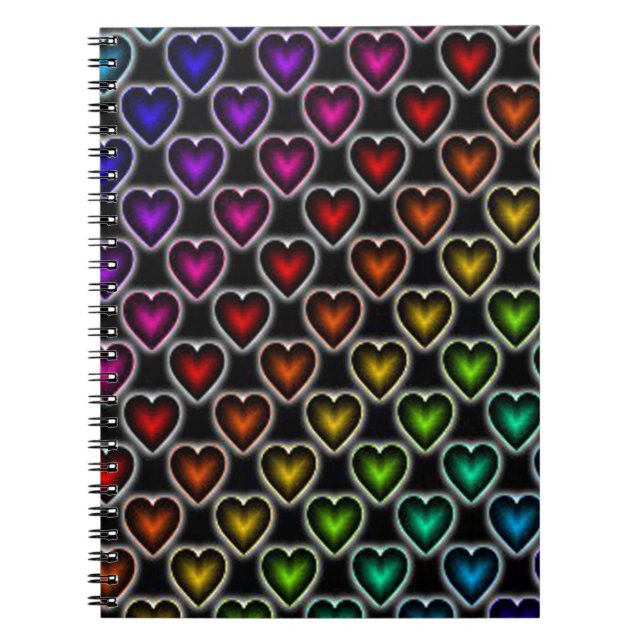 Cuaderno Corazones arcoiris (Frente)
