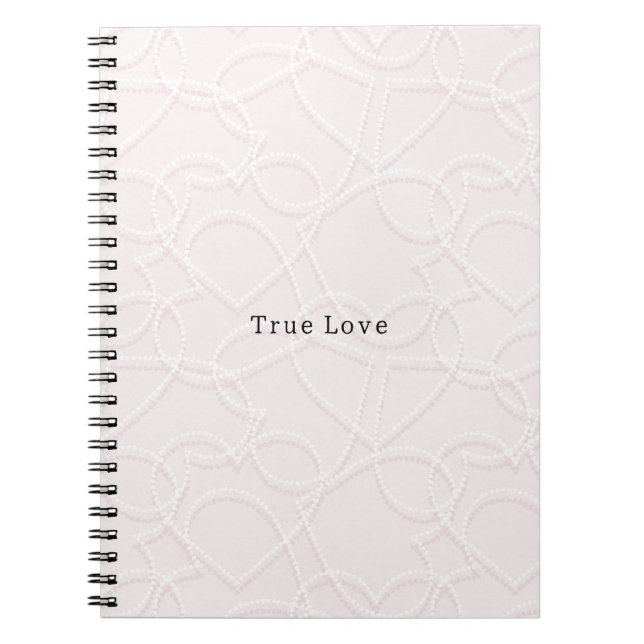 Cuaderno Corazones Blancos Grandes Románticos Día de San Va (Frente)