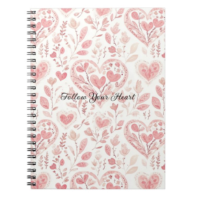Cuaderno Corazones Blancos Rosados (Frente)