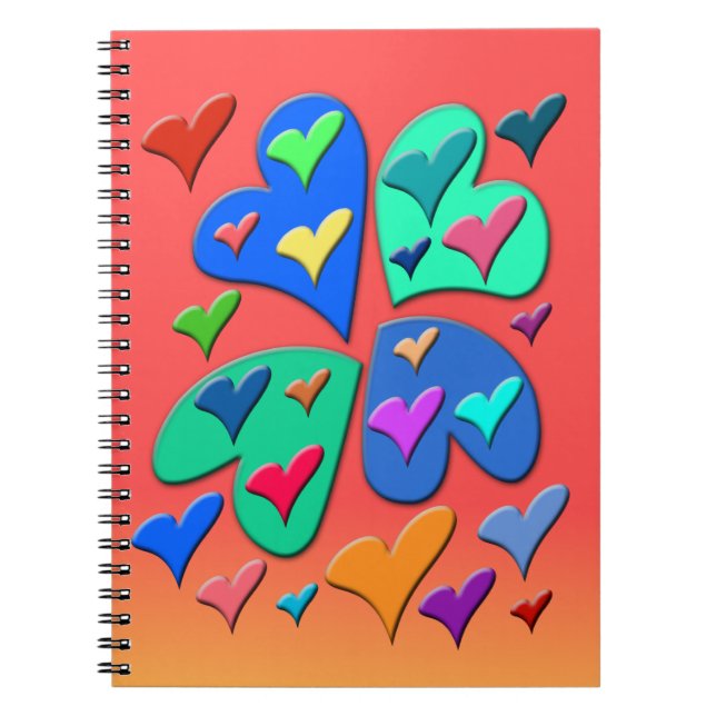 Cuaderno Corazones coloridos (Frente)