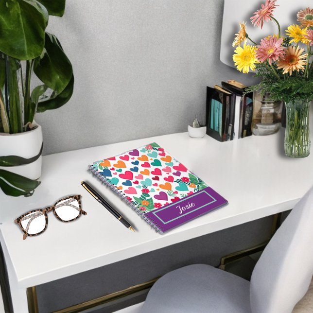 Cuaderno Corazones coloridos personalizados (Subido por el creador)