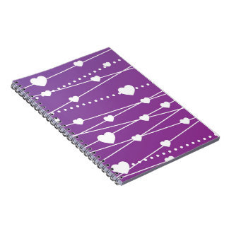 Cuaderno ¡Corazones, corazones, corazones!! (púrpura)