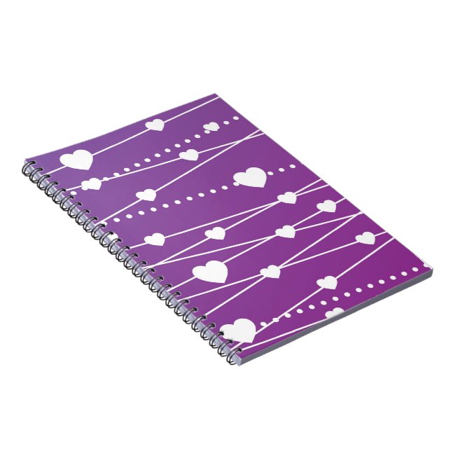 Cuaderno ¡Corazones, corazones, corazones!! (púrpura) (Lado Derecho)