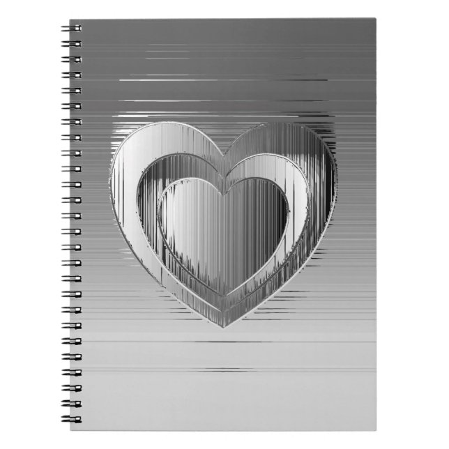 Cuaderno Corazones cromadas pulidas (Frente)