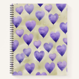 Cuaderno Corazones de Agua y Violeta