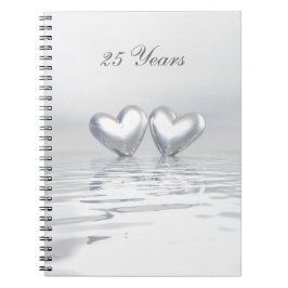 Cuaderno Corazones de aniversario de plata