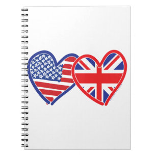 Cuaderno Corazones de bandera de la Unión de Bandera de Est