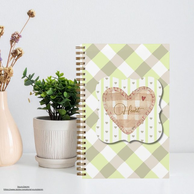 Cuaderno corazones de bonito Dos capas de vegetación de fon (Subido por el creador)