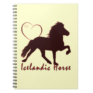 Cuaderno Corazones de caballos islandeses