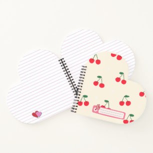 Cuaderno Corazones de Cereza para Chicas Adolescentes